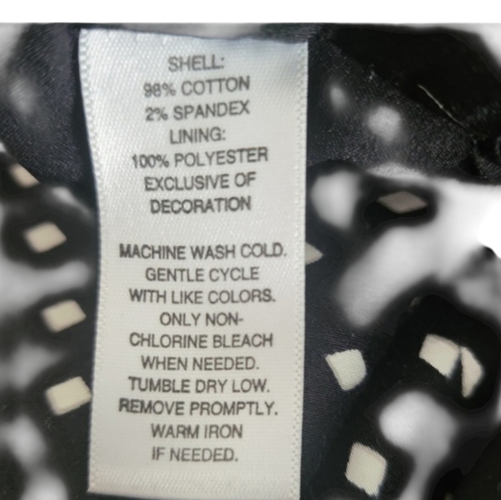 White House Black Market Black White Diamond Skirt 12 - Picture 8 of 8